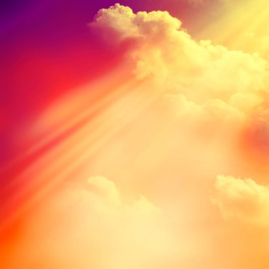 Gökyüzünde, doğa arka plan beyaz bulutlar.