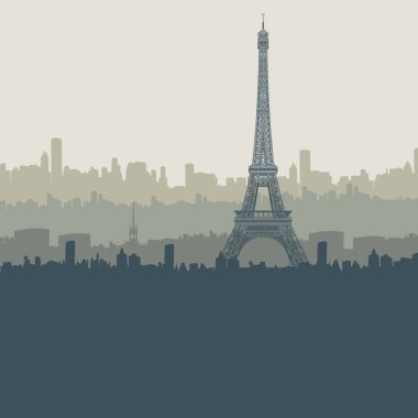 Güzel Paris kartpostalı. Aşk ve romantizm şehri.