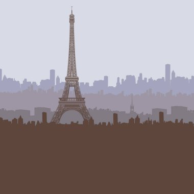 Güzel Paris kartpostalı. Aşk ve romantizm şehri.