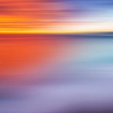 3D çizim. Gün batımı sırasında güzel manzara.