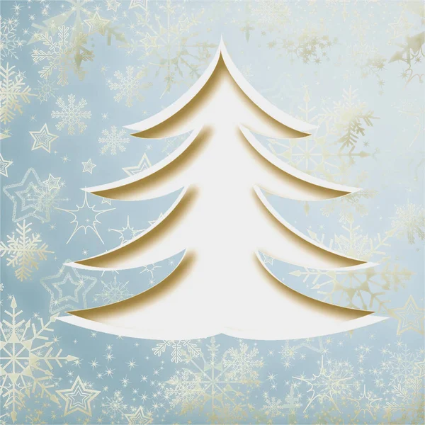 Illustration Christmas Greeting Card Fir Tree Branches Background — Stock Photo, Image