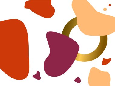 Soyut noktalar ve altın daireler ile vektör arka plan.