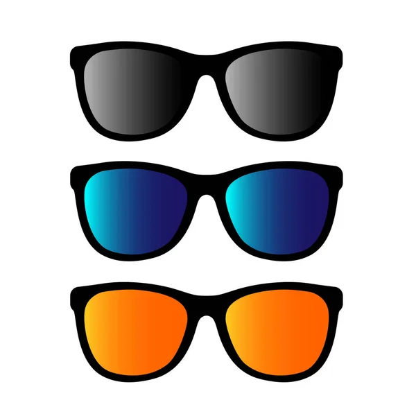 Gafas Sol Vector Gafas Con Gafas Colores — Vector de stock