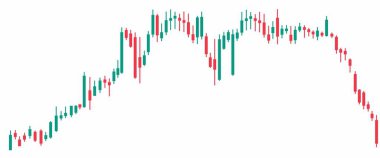 Uluslararası tarifeler sonucunda ekonomik durgunluğu ve borsa düşüşünü temsil eden vektör illüstrasyonu. Vektör