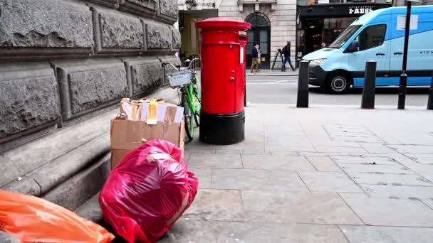 Londres Febrero 2020 Una Bicicleta Alquiler Asistencia Eléctrica Cal Estacionada — Vídeos de Stock