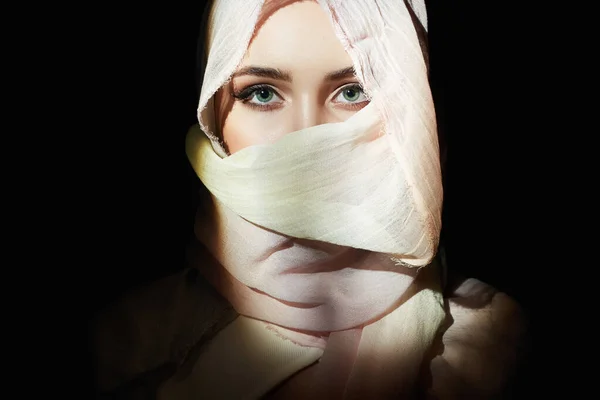 Hermosa Joven Hijab Chica Belleza Capó Moda Mujer Oriental Personas —  Fotos de Stock