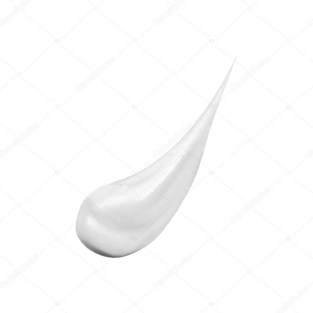 Cosmetic cream isolated on white background with clipping path