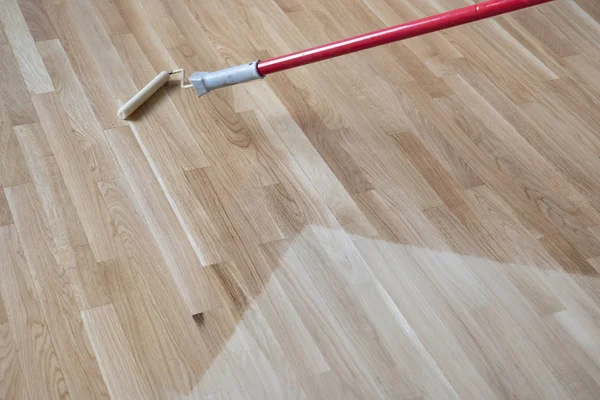 Lacquering Varnishing Parquet Floor