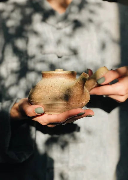 Atmospheric Tea Ceremony Drinking Tea — Stock Photo, Image