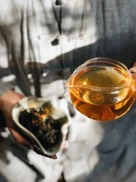 Atmospheric Tea Ceremony Drinking Tea — Stock Photo, Image