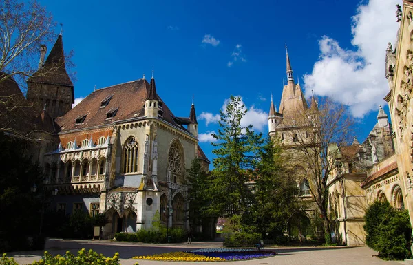 Cour Vieille Fée Magique Vajdahunyad Château Vajdahunyad Vara Dans Parc — Photo