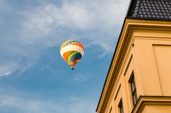 Ballon Air Chaud Couleur Colorée Dans Ciel Bleu Avec Des — Photo