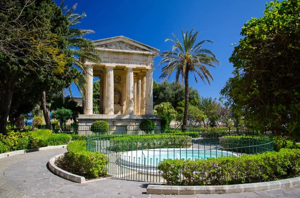 Monumento Alexander Ball Los Jardines Del Bajo Barrakka Valeta Malta — Foto de Stock