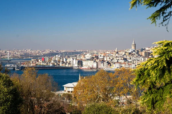 Paesaggio Urbano Con Torre Galata Sul Corno Oro Istanbul Turchia — Foto Stock