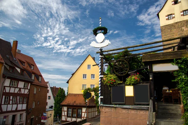 Old Traditional Buildings Streets Nuremberg Nurnberg City Mittelfranken Region Bavaria — Stock Photo, Image