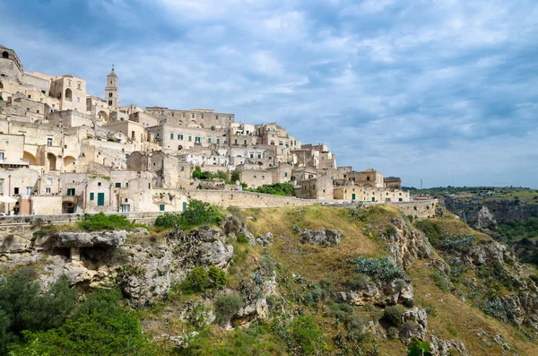 Matera Vue Sur Centre Historique Sasso Caveoso Vieille Ville Antique — Photo