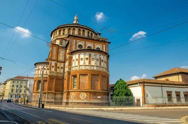 Церква Санта Марія Делле Грацие Мурована Будівля Знаменитою Фрескою Останнього — стокове фото