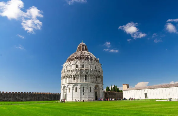 Pisa Baptistery Battistero Pisa Piazza Del Zázračoli Duomo Čtvercový Zelený — Stock fotografie