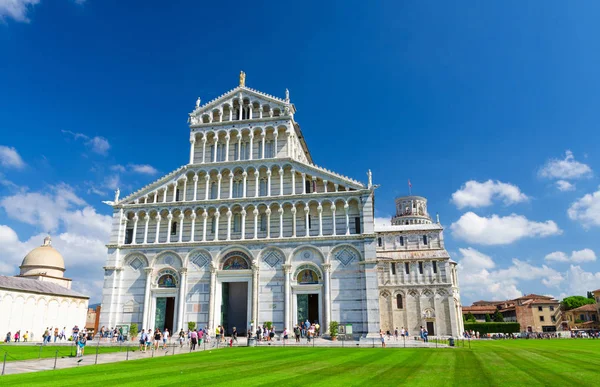 Pisa Katedrála Duomo Cattedrale Nakloněná Věž Torre Piazza Del Zázrak — Stock fotografie