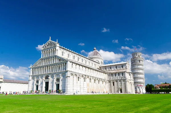 Pisa Katedrála Duomo Cattedrale Šikmá Věž Torre Piazza Del Zázrak — Stock fotografie