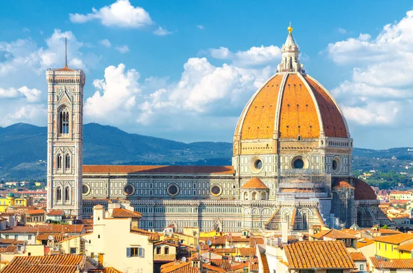 Top Vista Panorâmica Aérea Cidade Florença Com Duomo Cattedrale Santa — Fotografia de Stock