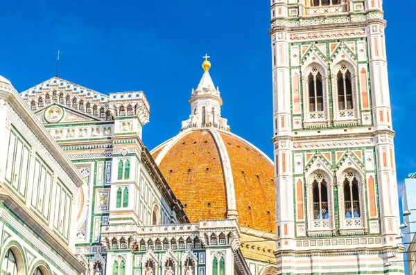 Cúpula Campanário Florença Duomo Cattedrale Santa Maria Del Fiore Basílica — Fotografia de Stock