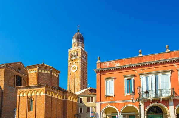 Klok Klokkentoren Van Kathedraal Santa Maria Assunta Duomo Romeinse Katholieke — Stockfoto