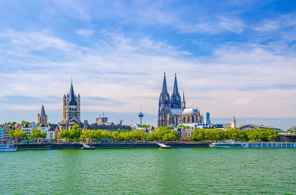 Köln Stadsbild Historiska Stadskärnan Med Köln Cathedral Saint Peter Great — Stockfoto