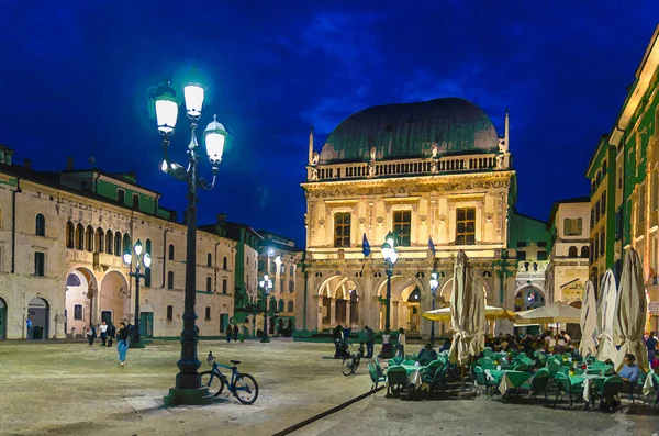 Akvarel kresby Brescia, Itálie, 10. září 2019: Palazzo della Loggia Palace Town Hall — Stock fotografie