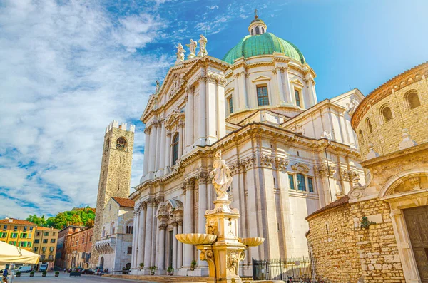 Catedral Santa Maria Assunta Duomo Nuovo Duomo Vecchio Rotonda Catedral — Foto de Stock