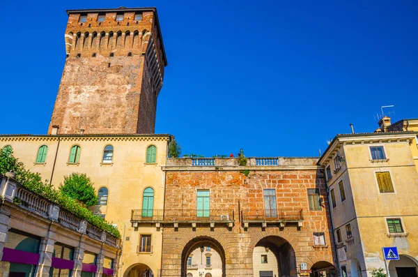 Porta Castello Tower Torre Gate Terrazza Torrione Tégla Épület Régi — Stock Fotó