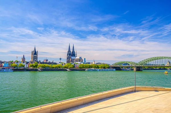 Cologne Cityscape Historical City Centre Cologne Cathedral Great Saint Martin — Stock Photo, Image