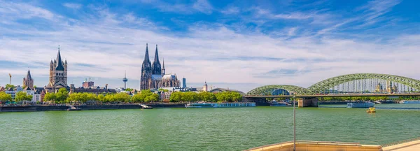 Panorama Cologne City Historical Centre Cologne Cathedral Saint Peter Great — Stock Photo, Image