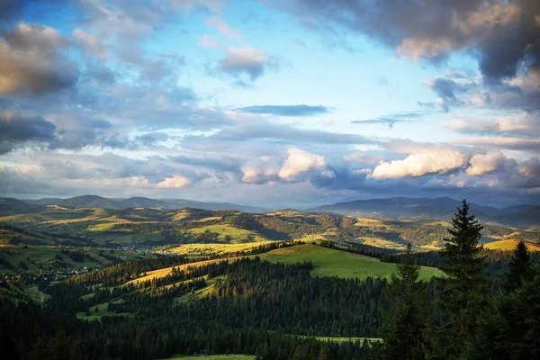 Indah Pegunungan Carpathian Pada Hari Musim Panas — Stok Foto