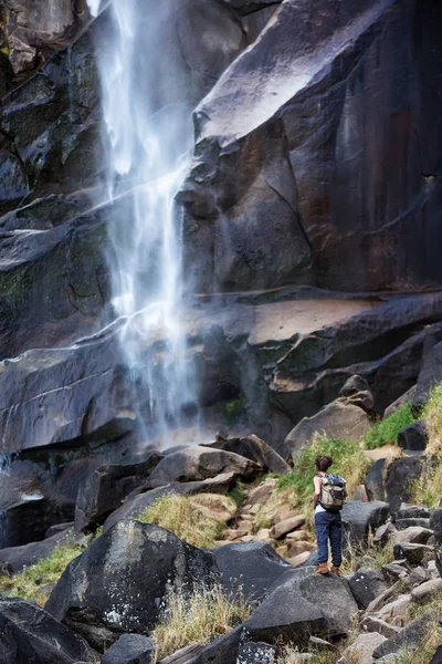 Joyeux Randonneur Visite Parc National Yosemite Californie — Photo