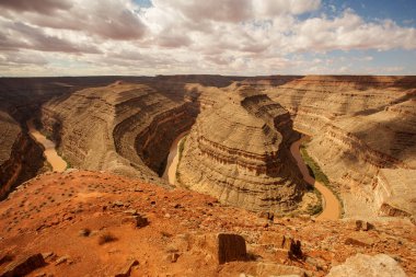Goosenecks State Park, Utah Usa görünümü.