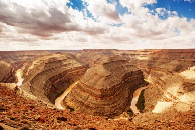 Goosenecks State Park, Utah Usa görünümü.