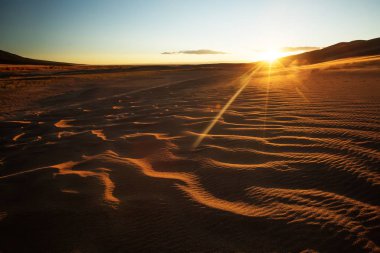 Güzel kumulları çölde