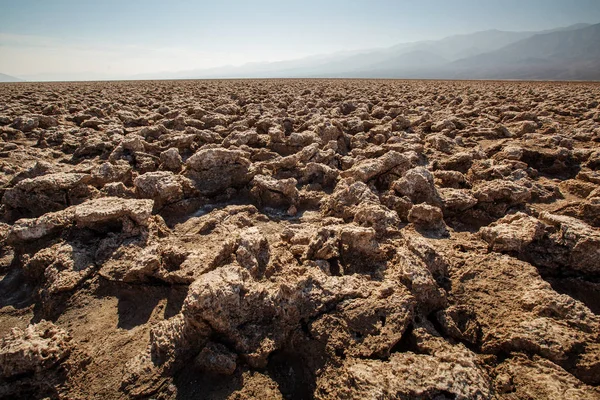 Vista ao longo Badwater Road em Death Valley National Park, Californ — Fotografia de Stock