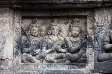 Prambanan tapınağında taş oymacılığı, Java, Endonezya