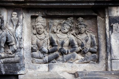 Prambanan tapınağında taş oymacılığı, Java, Endonezya