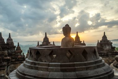 Borobudur Tapınağı 'nda Gündoğumu, Java, Bali