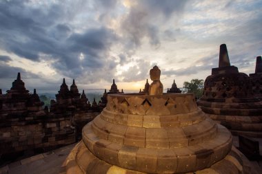 Borobudur Tapınağı 'nda Gündoğumu, Java, Bali
