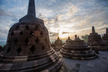 Borobudur Tapınağı 'nda Gündoğumu, Java, Bali