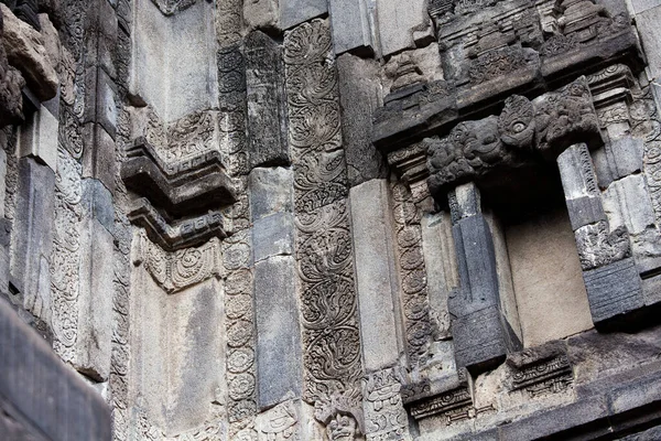 Escultura Pedra Templo Prambanan Java Indonésia — Fotografia de Stock