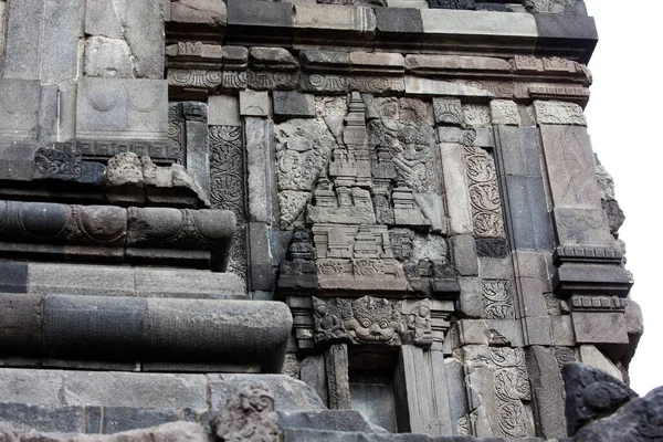 Kamenné Řezby Prambanánském Chrámu Jáva Indonésie — Stock fotografie