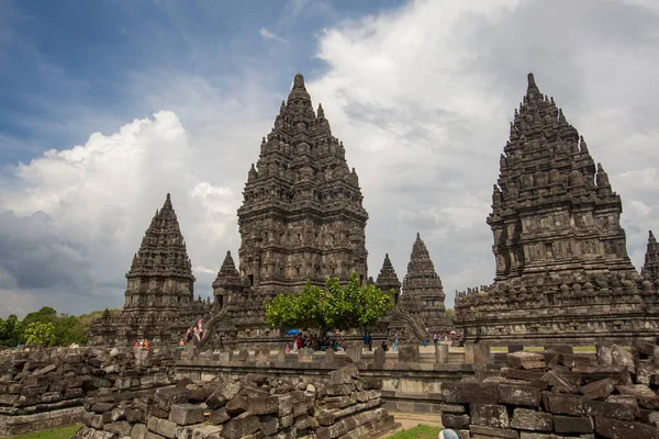 Templo Prambanan Perto Jokyakarta Java Indonésia — Fotografia de Stock