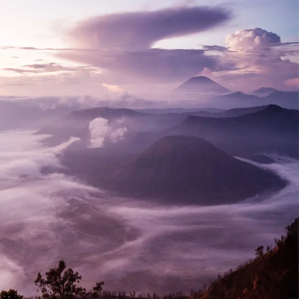 Melihat Gunung Berapi Bromo Saat Matahari Terbit Jawa Indonesia — Stok Foto
