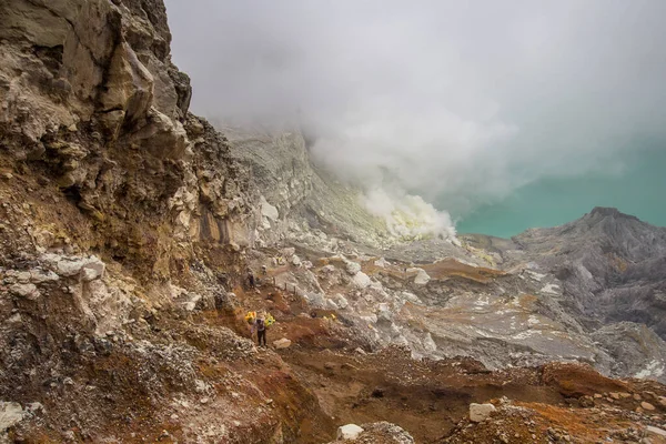 Dalam Gunung Berapi Ijen Jawa Indonesia — Stok Foto