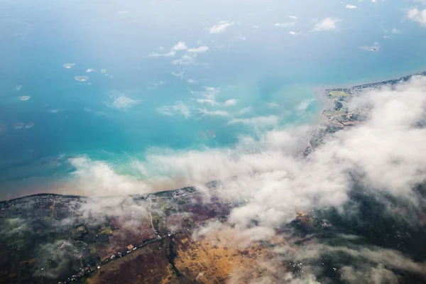 Pulau Sulawesi Dari Pesawat Indonesia — Stok Foto